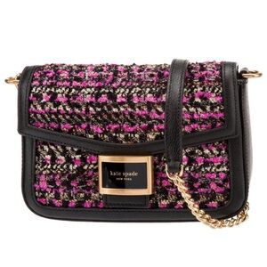 Kate Spade Black and Pink Crossbody Bag with Gold‎ Chain